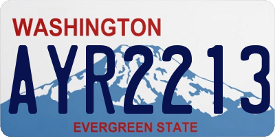 WA license plate AYR2213