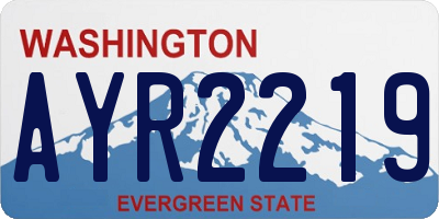 WA license plate AYR2219