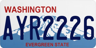 WA license plate AYR2226