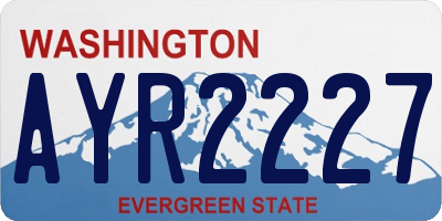 WA license plate AYR2227