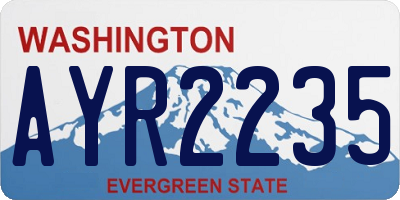 WA license plate AYR2235