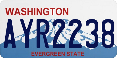 WA license plate AYR2238