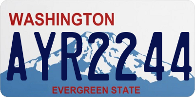 WA license plate AYR2244