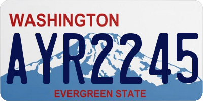 WA license plate AYR2245