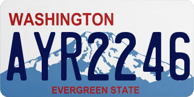 WA license plate AYR2246