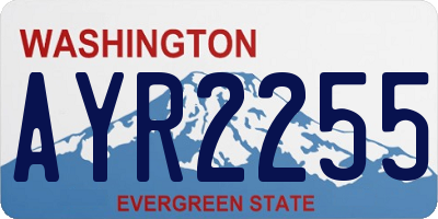 WA license plate AYR2255