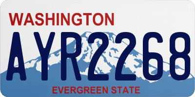 WA license plate AYR2268