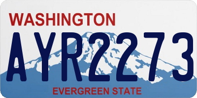 WA license plate AYR2273