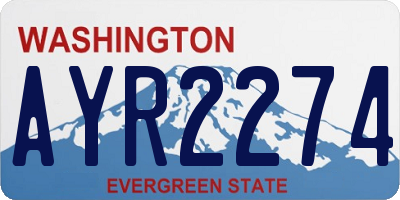 WA license plate AYR2274