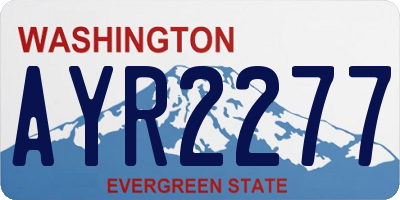 WA license plate AYR2277