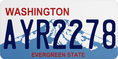 WA license plate AYR2278