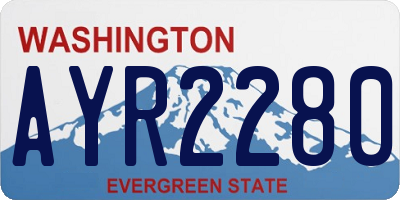 WA license plate AYR2280