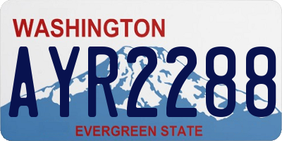 WA license plate AYR2288