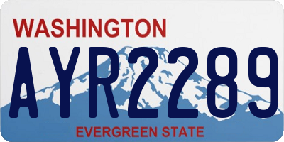 WA license plate AYR2289