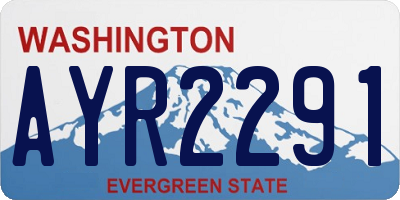 WA license plate AYR2291