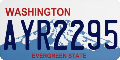 WA license plate AYR2295