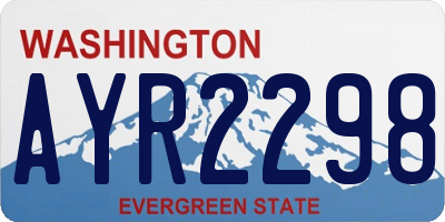 WA license plate AYR2298