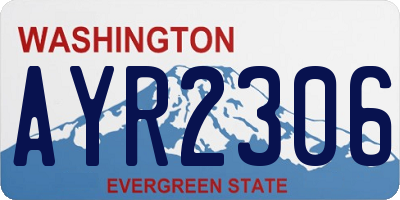 WA license plate AYR2306