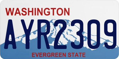 WA license plate AYR2309