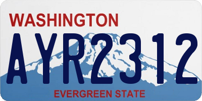 WA license plate AYR2312