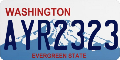 WA license plate AYR2323