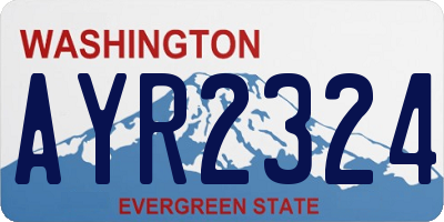 WA license plate AYR2324