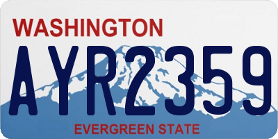 WA license plate AYR2359