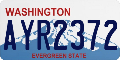 WA license plate AYR2372