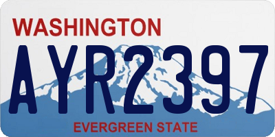 WA license plate AYR2397