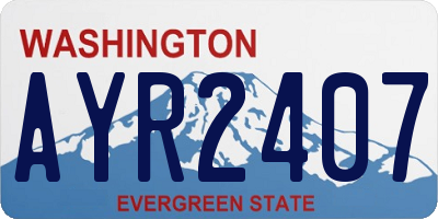 WA license plate AYR2407