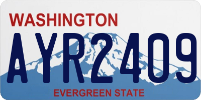WA license plate AYR2409