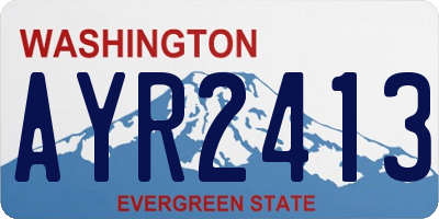 WA license plate AYR2413