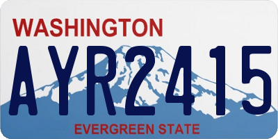 WA license plate AYR2415