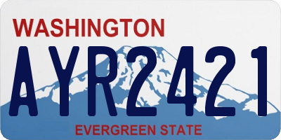 WA license plate AYR2421