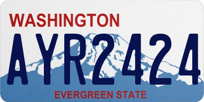 WA license plate AYR2424