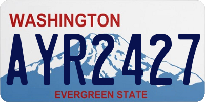 WA license plate AYR2427