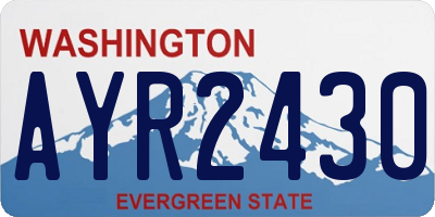 WA license plate AYR2430