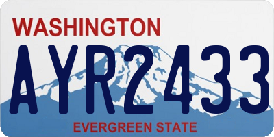 WA license plate AYR2433