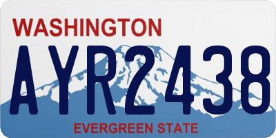 WA license plate AYR2438