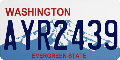 WA license plate AYR2439