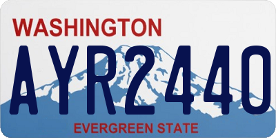 WA license plate AYR2440