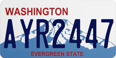 WA license plate AYR2447