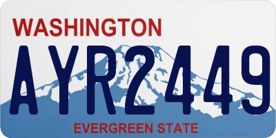 WA license plate AYR2449