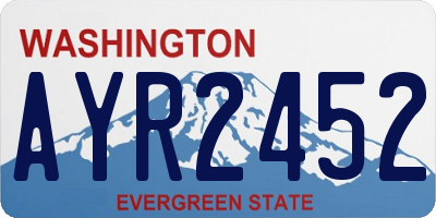 WA license plate AYR2452