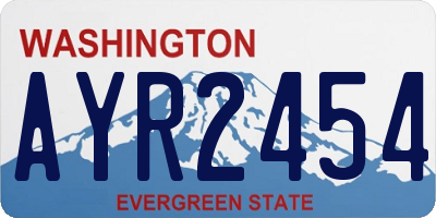 WA license plate AYR2454