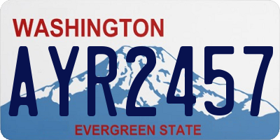WA license plate AYR2457