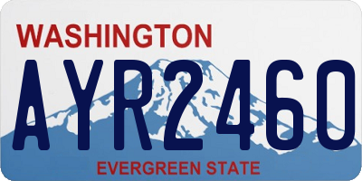 WA license plate AYR2460
