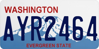 WA license plate AYR2464