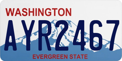 WA license plate AYR2467