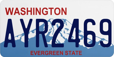WA license plate AYR2469